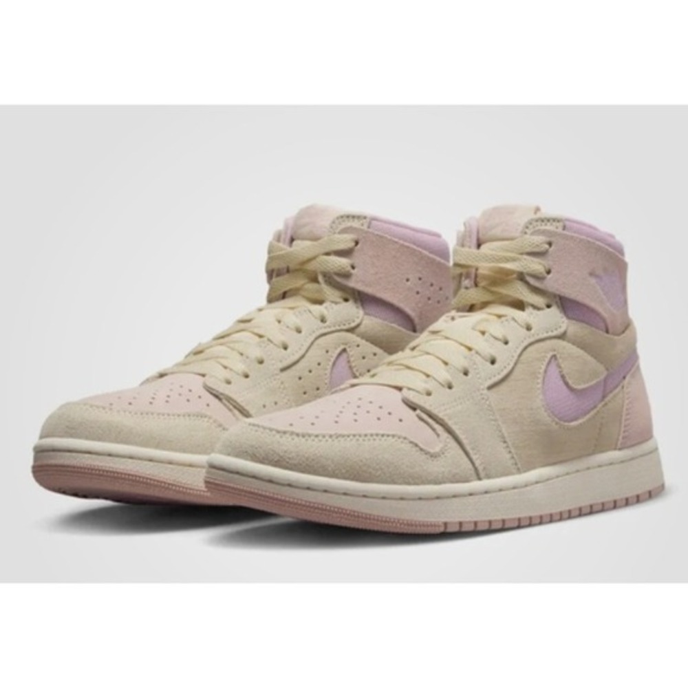 Air Jordan 1 Zoom CMFT High Pink Beige Womens 8.5 NWT Sneakers